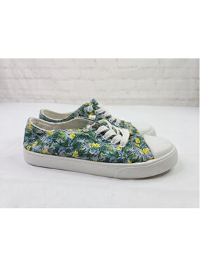 Tommy Bahama COCO Tropical Flowers Lace-Up Lightweight Canvas Shoes SZ 8.5